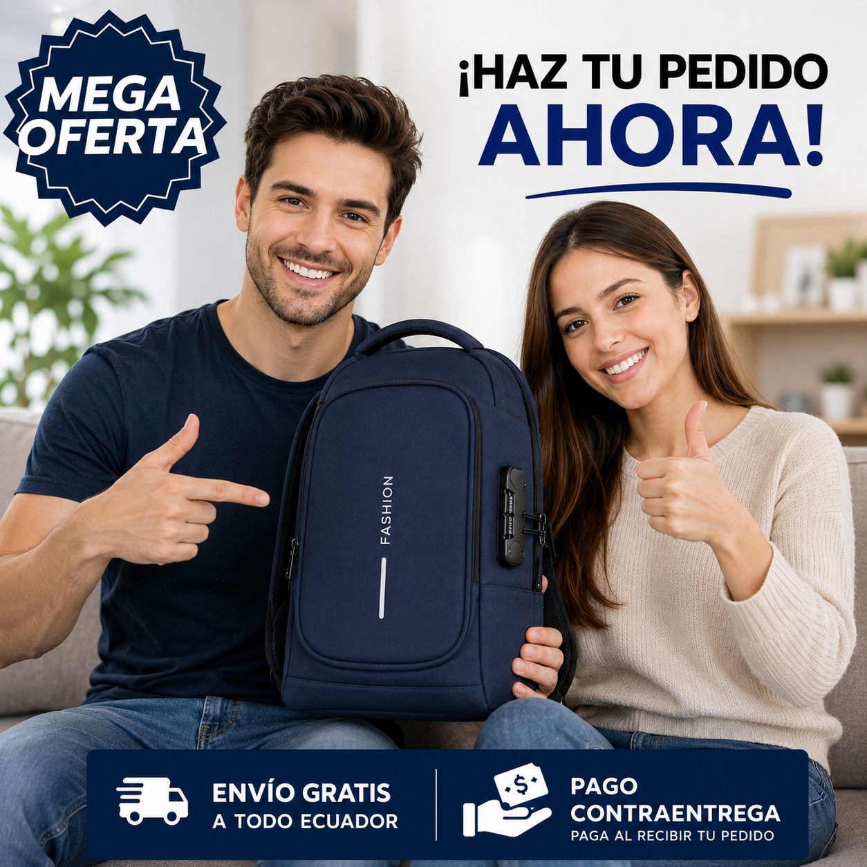 Bolso mochila antirrobo bloqueo USB