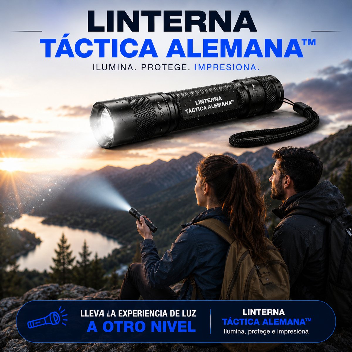 LINTERNA TÁCTICA ALEMANA™: Potencia y Visibilidad Donde la Necesitas