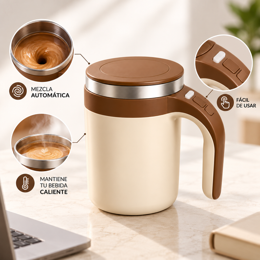 TAZA TÉRMICA MEZCLADORA MAGNÉTICA™: Mezcla y Conserva tus Bebidas